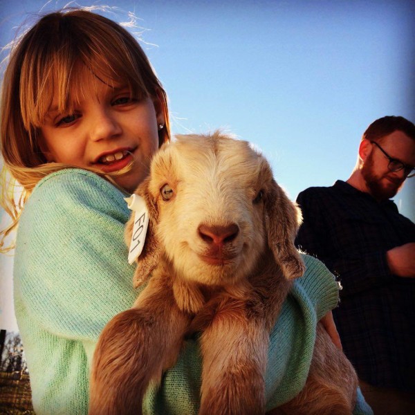 A cutie with a goat!